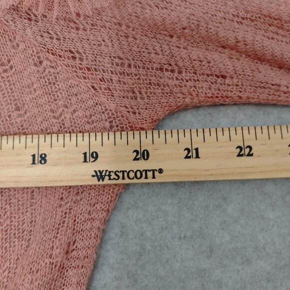 By Stella XL Loose Knit Off Shoulder 3D Floral Wool Blend Flawed Sweater Balloon - Picture 9 of 12